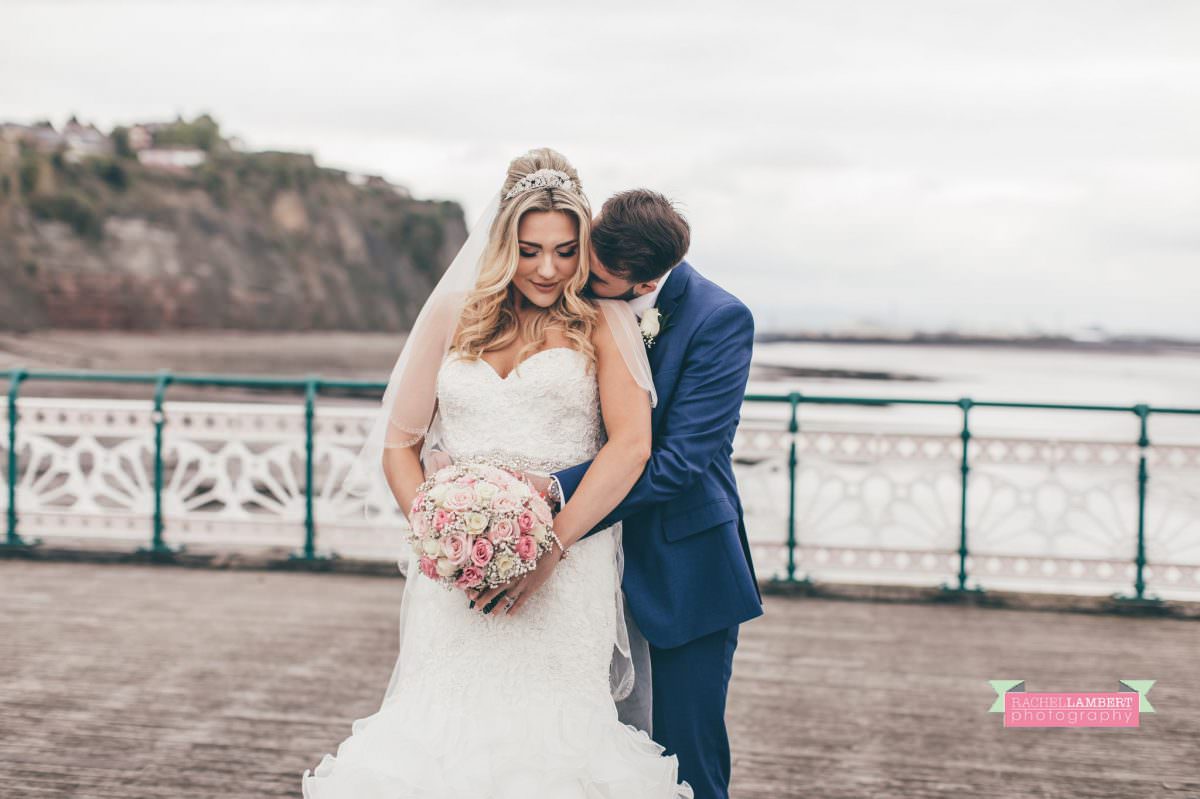 rachel lambert photography bride and groom penarth pier