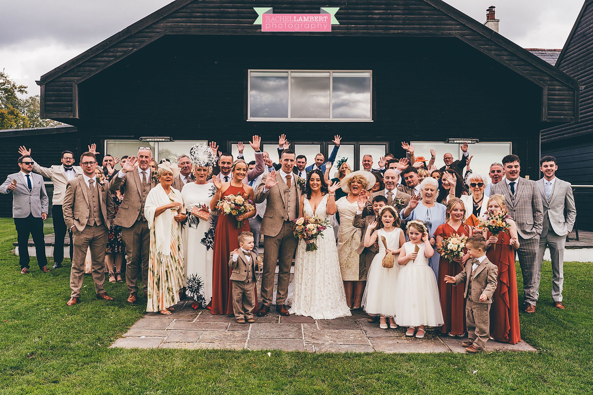 Wedding Llanerch Vineyard rachel lambert photography group photo